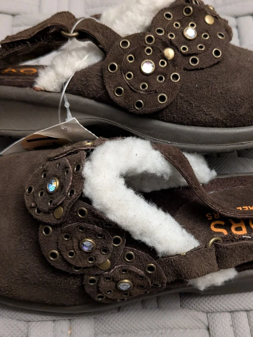 Michael Kors faux-Sherpa Lined Mules Kids Size 11 NWT